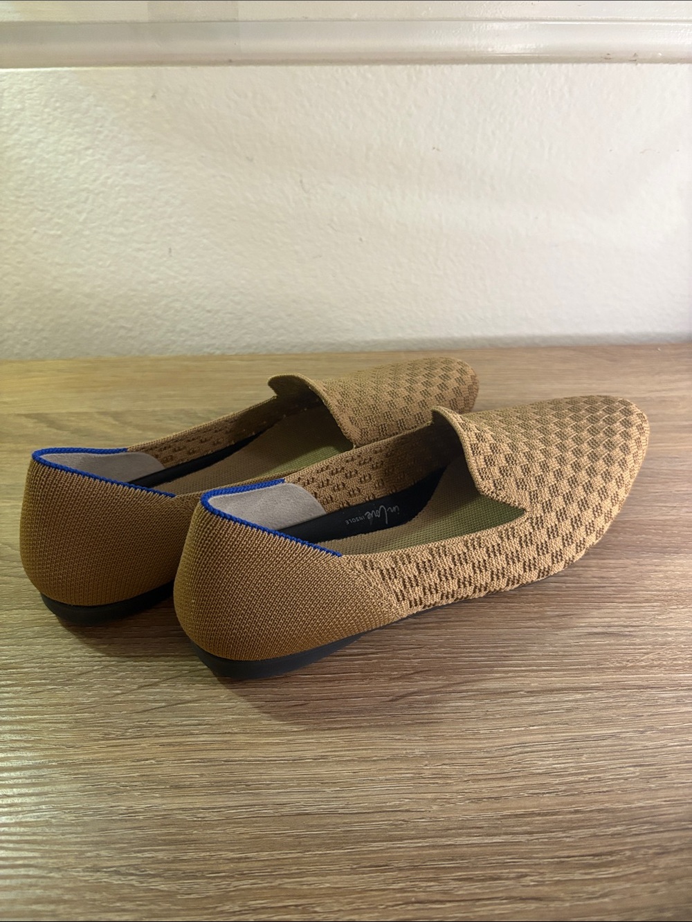 Rothy's Tan Knit Slip-On Loafers with Blue Trim-Accepting Offers! - Picture 4 of 9